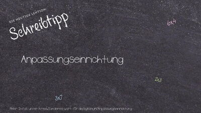 Schreibtipp Anpassungseinrichtung