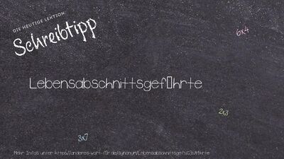 Schreibtipp Lebensabschnittsgefährte