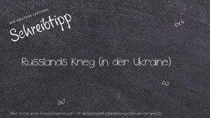Anderes Wort für Russlands Krieg (in der Ukraine) - Synonyme für Russlands Krieg (in der Ukraine)
