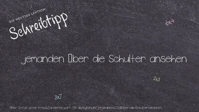Schreibtipp jemanden über die Schulter ansehen