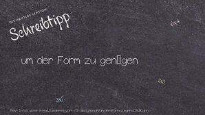 Anderes Wort für um der Form zu genügen - Synonyme für um der Form zu genügen
