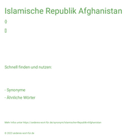 Islamische Republik Afghanistan