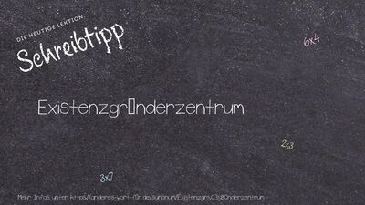 Schreibtipp Existenzgründerzentrum