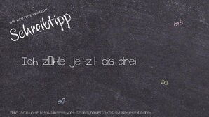 Anderes Wort für Ich zähle jetzt bis drei ... - Synonyme für Ich zähle jetzt bis drei ...