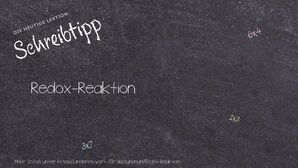 Anderes Wort für Redox-Reaktion - Synonyme für Redox-Reaktion