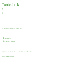 Tontechnik