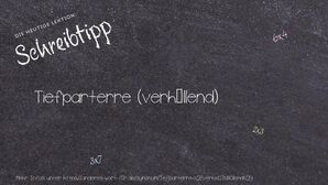 Anderes Wort für Tiefparterre (verhüllend) - Synonyme für Tiefparterre (verhüllend)