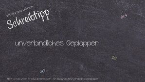Anderes Wort für unverbindliches Geplapper - Synonyme für unverbindliches Geplapper