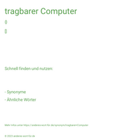 tragbarer Computer