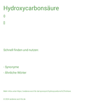 Hydroxycarbonsäure