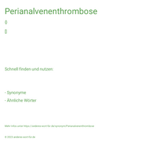 Perianalvenenthrombose