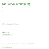 Tab-Vervollständigung