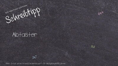 Schreibtipp Abtaster