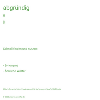 abgründig