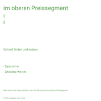 im oberen Preissegment