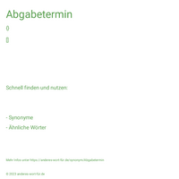 Abgabetermin