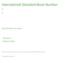 International Standard Book Number