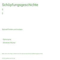 Schöpfungsgeschichte