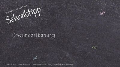 Schreibtipp Dokumentierung