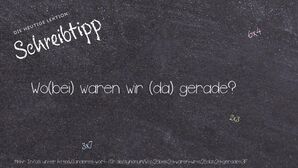 Anderes Wort für Wo(bei) waren wir (da) gerade? - Synonyme für Wo(bei) waren wir (da) gerade?