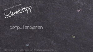Anderes Wort für computerisieren - Synonyme für computerisieren