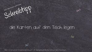 Anderes Wort für die Karten auf den Tisch legen - Synonyme für die Karten auf den Tisch legen