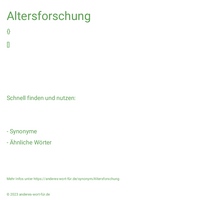 Altersforschung