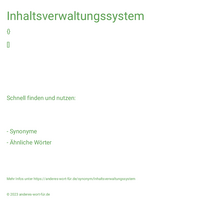 Inhaltsverwaltungssystem