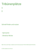 Tribünenplätze