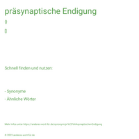 präsynaptische Endigung