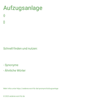 Aufzugsanlage