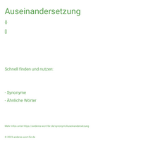 Auseinandersetzung