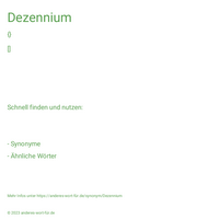 Dezennium