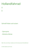 Hollandfahrrad