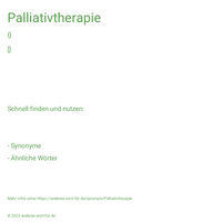 Palliativtherapie