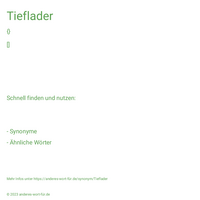 Tieflader