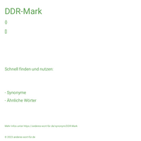 DDR-Mark