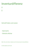 Inventurdifferenz