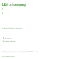 Müllentsorgung