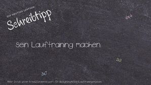 Anderes Wort für sein Lauftraining machen - Synonyme für sein Lauftraining machen