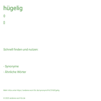 hügelig