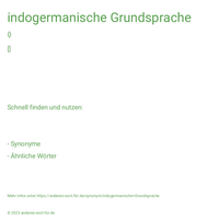 indogermanische Grundsprache