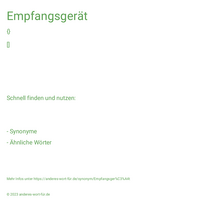 Empfangsgerät