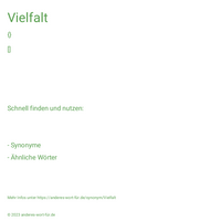 Vielfalt