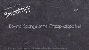 Anderes Wort für Bovine Spongiforme Enzephalopathie - Synonyme für Bovine Spongiforme Enzephalopathie