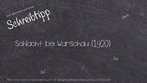 Anderes Wort für Schlacht bei Warschau (1920) - Synonyme für Schlacht bei Warschau (1920)