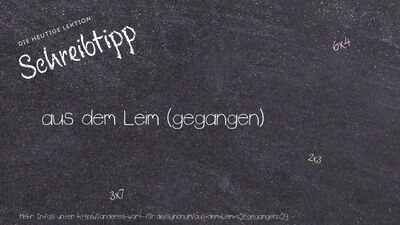 Schreibtipp aus dem Leim (gegangen)