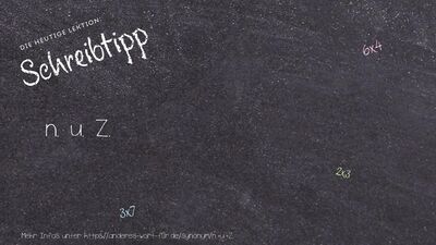 Schreibtipp n. u. Z.