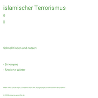 islamischer Terrorismus