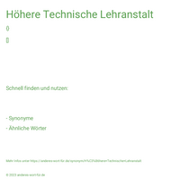 Höhere Technische Lehranstalt